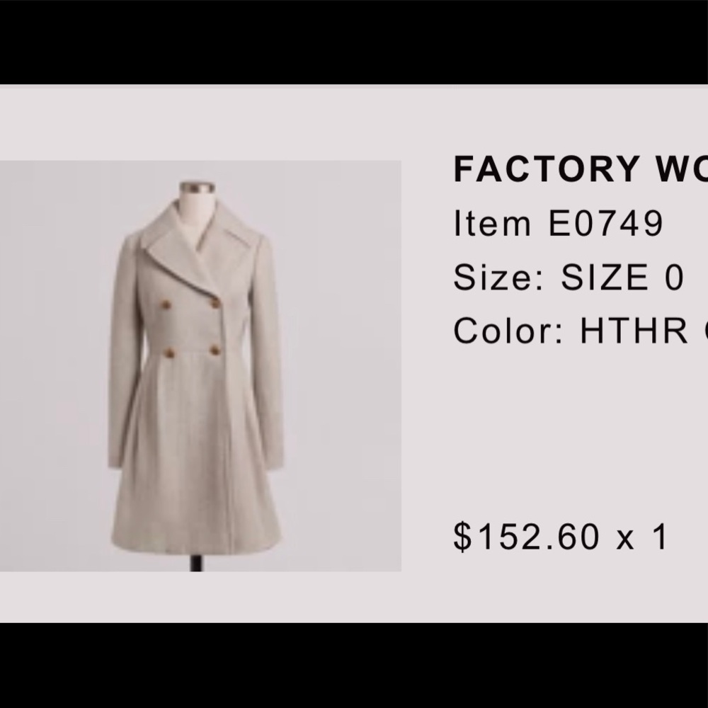 JCrew Wool Coat